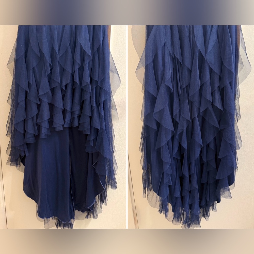 HP 💙 Le Château Navy V-Neck High-Low Dress - Perfect Grad dress 👗🎓 - Picture 5 of 6